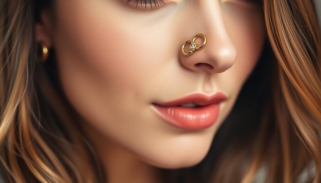 gold nose ring