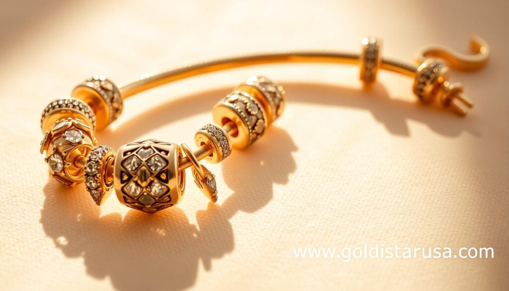 gold pandora bracelet
