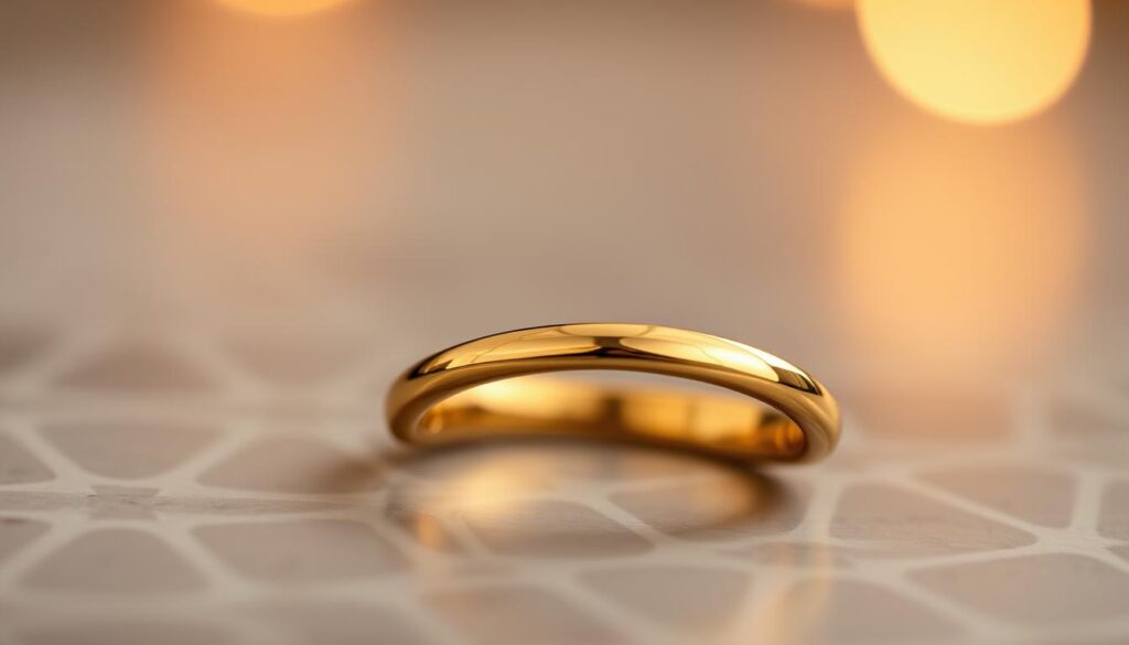 A close-up shot of a modern, sophisticated 14-karat gold pinky ring from the "goldistar usa" brand. The ring features a sleek, minimalist design with a smooth, polished surface that reflects the warm, ambient lighting. The camera angle emphasizes the ring's elegance, capturing the intricate craftsmanship and the subtle details that elevate it to a statement piece. The background is blurred, allowing the ring to be the sole focus, exuding an air of luxury and timeless style. A close-up shot of a modern, sophisticated 14-karat gold pinky ring from the "goldistar usa" brand. The ring features a sleek, minimalist design with a smooth, polished surface that reflects the warm, ambient lighting. The camera angle emphasizes the ring's elegance, capturing the intricate craftsmanship and the subtle details that elevate it to a statement piece. The background is blurred, allowing the ring to be the sole focus, exuding an air of luxury and timeless style.