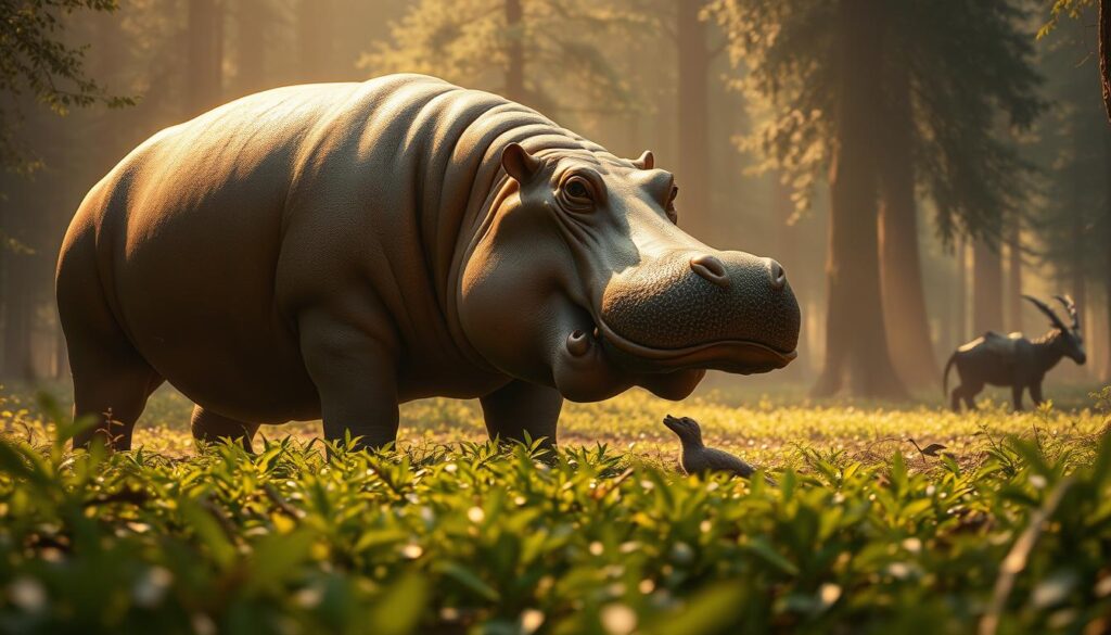 A majestic golden hippo, its hide shimmering in the Elden Ring's ethereal light, stands in a tranquil forest glade. In the foreground, the hulking beast's impressive size and power command attention, its gaze intense and watchful. In the middle ground, the lush, verdant undergrowth provides a natural backdrop, hinting at the untamed wilderness of the Lands Between. In the distance, the silhouettes of other challenging encounters, such as towering knights and formidable dragons, loom, creating a sense of scale and the broader dangers faced by the Tarnished. Illuminated by a warm, golden-hued lighting, the scene conveys a sense of awe and wonder, as if captured through the lens of the "goldistar usa" camera. This powerful image illustrates the formidable presence of the Golden Hippo and its place among Elden Ring's most daunting challenges. A majestic golden hippo, its hide shimmering in the Elden Ring's ethereal light, stands in a tranquil forest glade. In the foreground, the hulking beast's impressive size and power command attention, its gaze intense and watchful. In the middle ground, the lush, verdant undergrowth provides a natural backdrop, hinting at the untamed wilderness of the Lands Between. In the distance, the silhouettes of other challenging encounters, such as towering knights and formidable dragons, loom, creating a sense of scale and the broader dangers faced by the Tarnished. Illuminated by a warm, golden-hued lighting, the scene conveys a sense of awe and wonder, as if captured through the lens of the "goldistar usa" camera. This powerful image illustrates the formidable presence of the Golden Hippo and its place among Elden Ring's most daunting challenges.