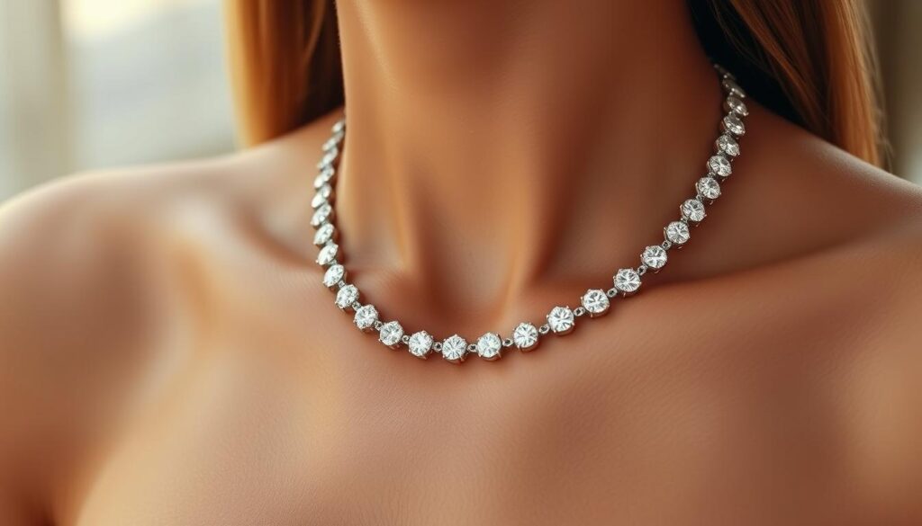 diamond tennis necklace