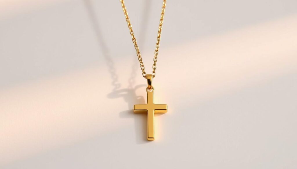 gold cross necklace for men