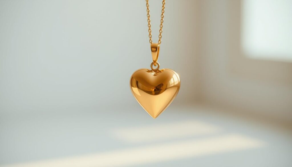 gold heart necklace