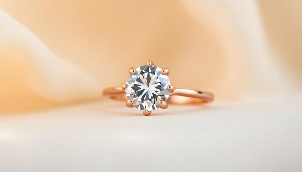 rose gold engagement ring