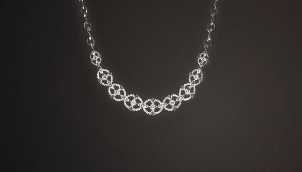 white gold necklace