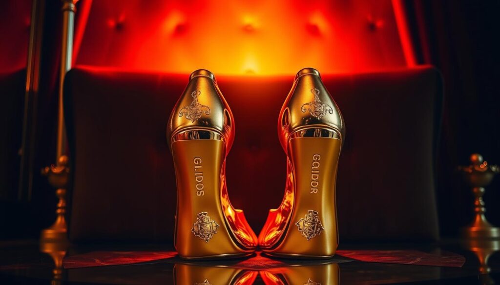 gold heels